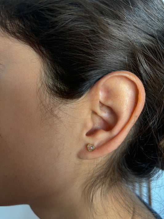 Broquel corazón troquelado (zirconia) 10k